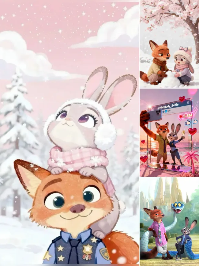 Hình nền cáo và thỏ Zootopia – Copy